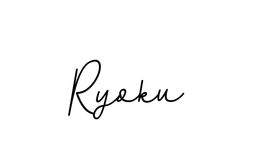 Make a beautiful signature design for name Ryoku. With this signature (BallpointsItalic-DORy9) style, you can create a handwritten signature for free. Ryoku signature style 11 images and pictures png