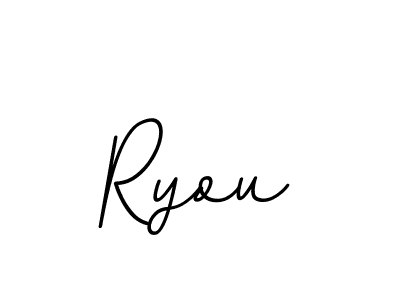 The best way (BallpointsItalic-DORy9) to make a short signature is to pick only two or three words in your name. The name Ryou include a total of six letters. For converting this name. Ryou signature style 11 images and pictures png