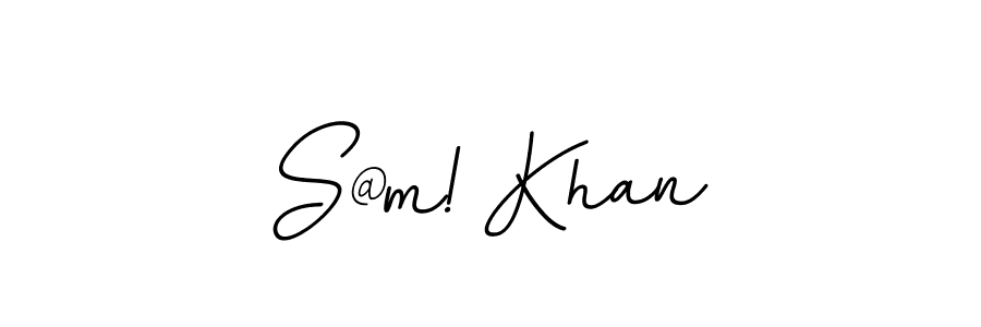 The best way (BallpointsItalic-DORy9) to make a short signature is to pick only two or three words in your name. The name S@m! Khan include a total of six letters. For converting this name. S@m! Khan signature style 11 images and pictures png