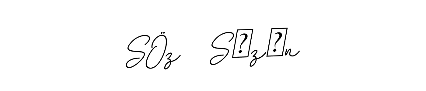 The best way (BallpointsItalic-DORy9) to make a short signature is to pick only two or three words in your name. The name SÖz   Sİzİn include a total of six letters. For converting this name. SÖz   Sİzİn signature style 11 images and pictures png