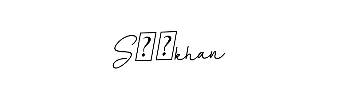 Design your own signature with our free online signature maker. With this signature software, you can create a handwritten (BallpointsItalic-DORy9) signature for name S❤️khan. S❤️khan signature style 11 images and pictures png