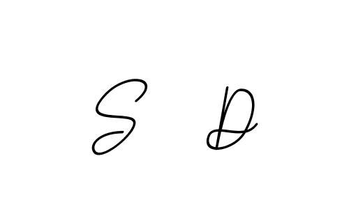 Design your own signature with our free online signature maker. With this signature software, you can create a handwritten (BallpointsItalic-DORy9) signature for name S   D. S   D signature style 11 images and pictures png