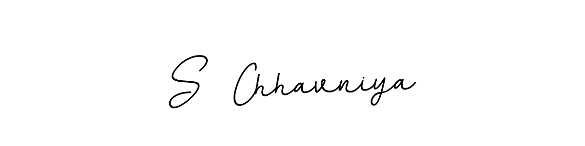 How to make S  Chhavniya name signature. Use BallpointsItalic-DORy9 style for creating short signs online. This is the latest handwritten sign. S  Chhavniya signature style 11 images and pictures png