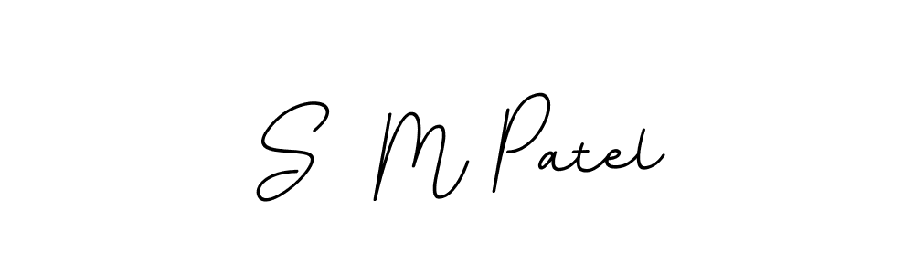 The best way (BallpointsItalic-DORy9) to make a short signature is to pick only two or three words in your name. The name S  M Patel include a total of six letters. For converting this name. S  M Patel signature style 11 images and pictures png