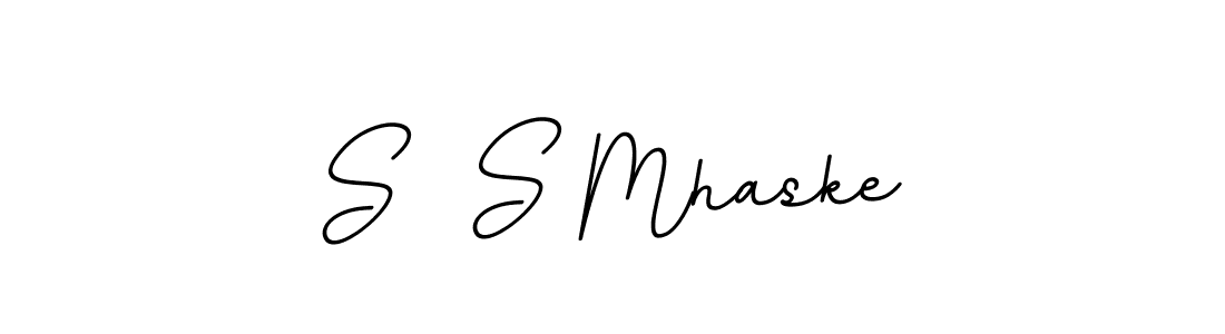 Create a beautiful signature design for name S  S Mhaske. With this signature (BallpointsItalic-DORy9) fonts, you can make a handwritten signature for free. S  S Mhaske signature style 11 images and pictures png