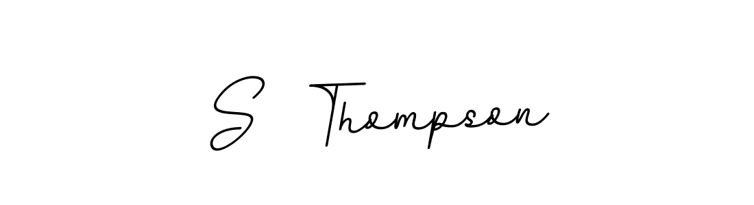 The best way (BallpointsItalic-DORy9) to make a short signature is to pick only two or three words in your name. The name S  Thompson include a total of six letters. For converting this name. S  Thompson signature style 11 images and pictures png