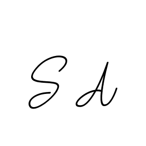 You should practise on your own different ways (BallpointsItalic-DORy9) to write your name (S A) in signature. don't let someone else do it for you. S A signature style 11 images and pictures png