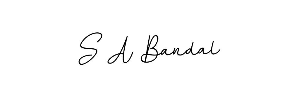 Create a beautiful signature design for name S A Bandal. With this signature (BallpointsItalic-DORy9) fonts, you can make a handwritten signature for free. S A Bandal signature style 11 images and pictures png