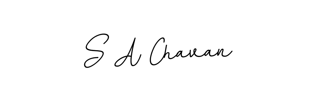 How to make S A Chavan name signature. Use BallpointsItalic-DORy9 style for creating short signs online. This is the latest handwritten sign. S A Chavan signature style 11 images and pictures png