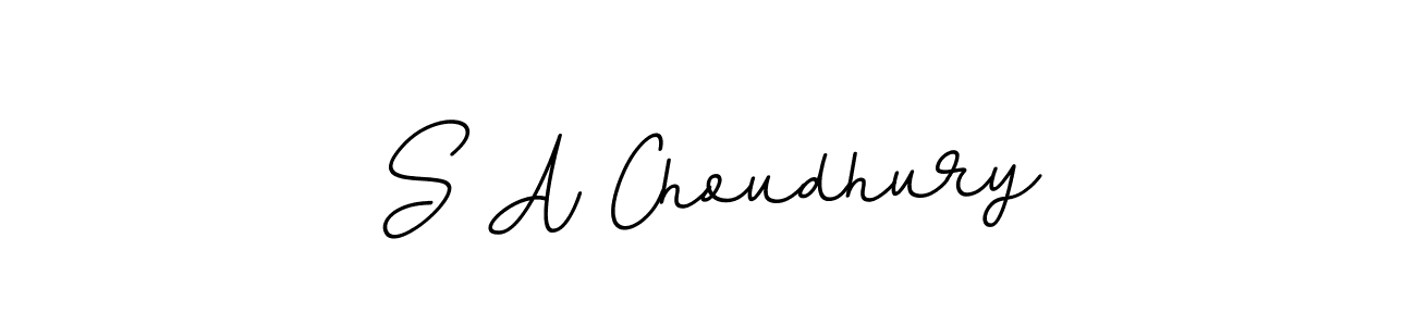 How to make S A Choudhury name signature. Use BallpointsItalic-DORy9 style for creating short signs online. This is the latest handwritten sign. S A Choudhury signature style 11 images and pictures png