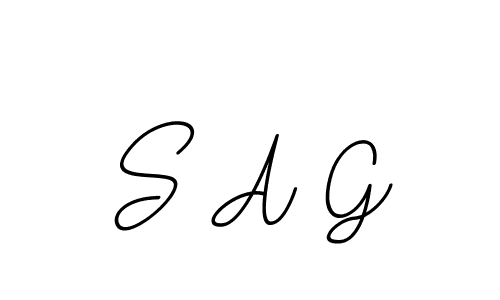 How to make S A G name signature. Use BallpointsItalic-DORy9 style for creating short signs online. This is the latest handwritten sign. S A G signature style 11 images and pictures png