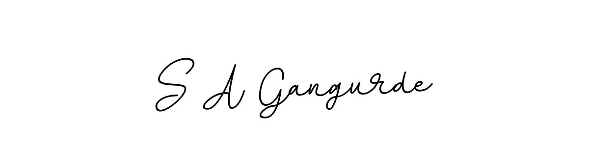 Use a signature maker to create a handwritten signature online. With this signature software, you can design (BallpointsItalic-DORy9) your own signature for name S A Gangurde. S A Gangurde signature style 11 images and pictures png