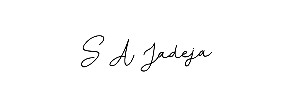 This is the best signature style for the S A Jadeja name. Also you like these signature font (BallpointsItalic-DORy9). Mix name signature. S A Jadeja signature style 11 images and pictures png