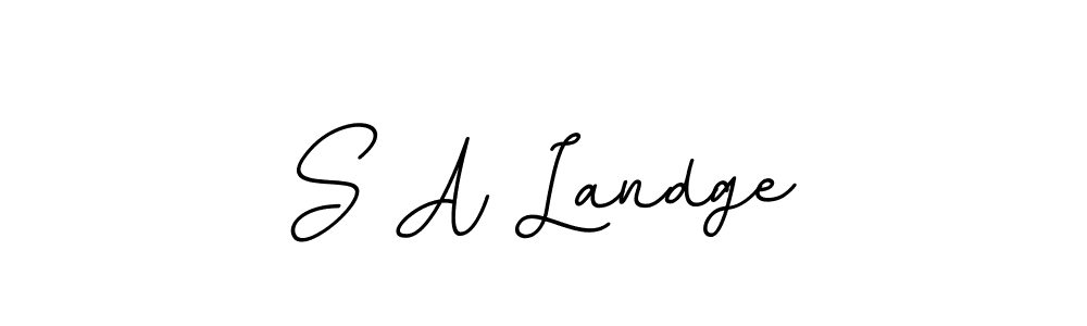 The best way (BallpointsItalic-DORy9) to make a short signature is to pick only two or three words in your name. The name S A Landge include a total of six letters. For converting this name. S A Landge signature style 11 images and pictures png