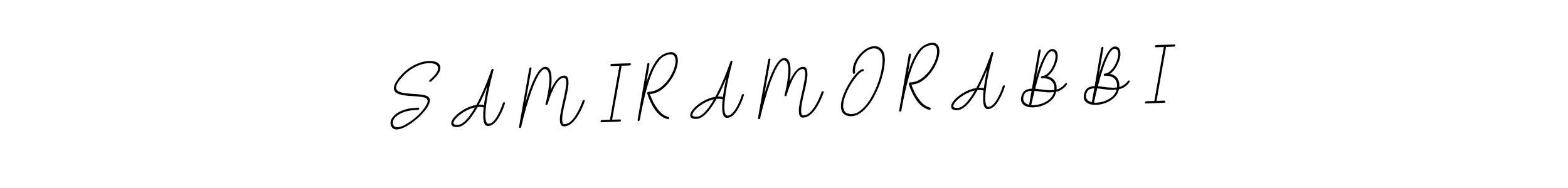How to make S A M I R A M O R A B B I name signature. Use BallpointsItalic-DORy9 style for creating short signs online. This is the latest handwritten sign. S A M I R A M O R A B B I signature style 11 images and pictures png