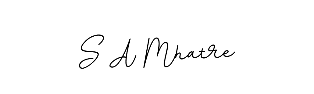 You should practise on your own different ways (BallpointsItalic-DORy9) to write your name (S A Mhatre) in signature. don't let someone else do it for you. S A Mhatre signature style 11 images and pictures png