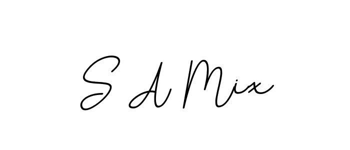 How to make S A Mix signature? BallpointsItalic-DORy9 is a professional autograph style. Create handwritten signature for S A Mix name. S A Mix signature style 11 images and pictures png