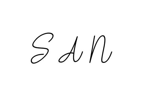 S A N stylish signature style. Best Handwritten Sign (BallpointsItalic-DORy9) for my name. Handwritten Signature Collection Ideas for my name S A N. S A N signature style 11 images and pictures png