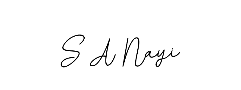 Design your own signature with our free online signature maker. With this signature software, you can create a handwritten (BallpointsItalic-DORy9) signature for name S A Nayi. S A Nayi signature style 11 images and pictures png