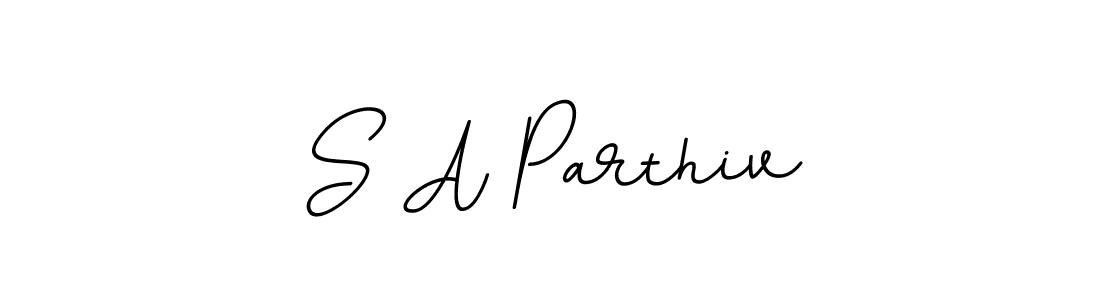 if you are searching for the best signature style for your name S A Parthiv. so please give up your signature search. here we have designed multiple signature styles  using BallpointsItalic-DORy9. S A Parthiv signature style 11 images and pictures png
