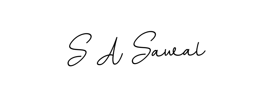 Make a beautiful signature design for name S A Sawal. With this signature (BallpointsItalic-DORy9) style, you can create a handwritten signature for free. S A Sawal signature style 11 images and pictures png