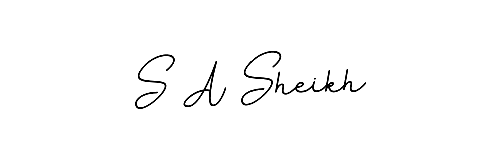 if you are searching for the best signature style for your name S A Sheikh. so please give up your signature search. here we have designed multiple signature styles  using BallpointsItalic-DORy9. S A Sheikh signature style 11 images and pictures png