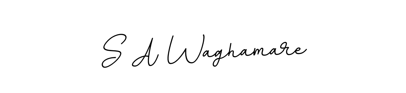Create a beautiful signature design for name S A Waghamare. With this signature (BallpointsItalic-DORy9) fonts, you can make a handwritten signature for free. S A Waghamare signature style 11 images and pictures png