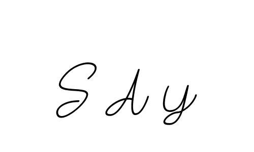 Create a beautiful signature design for name S A Y. With this signature (BallpointsItalic-DORy9) fonts, you can make a handwritten signature for free. S A Y signature style 11 images and pictures png