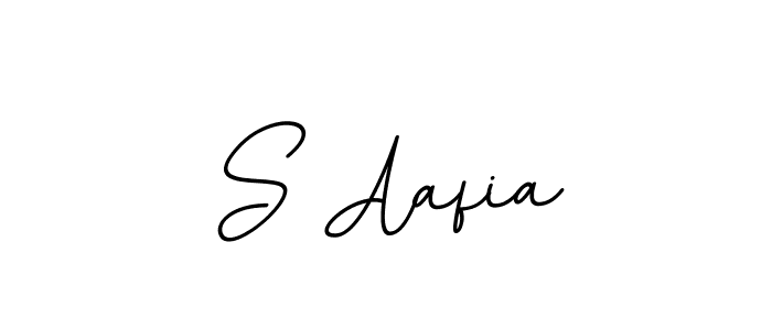 Create a beautiful signature design for name S Aafia. With this signature (BallpointsItalic-DORy9) fonts, you can make a handwritten signature for free. S Aafia signature style 11 images and pictures png