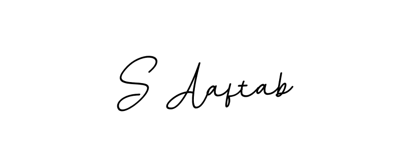 The best way (BallpointsItalic-DORy9) to make a short signature is to pick only two or three words in your name. The name S Aaftab include a total of six letters. For converting this name. S Aaftab signature style 11 images and pictures png