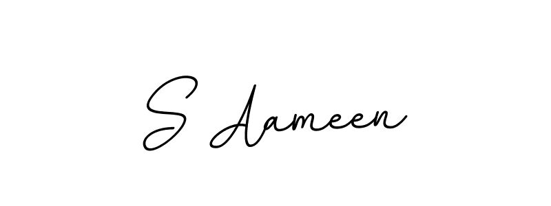 Use a signature maker to create a handwritten signature online. With this signature software, you can design (BallpointsItalic-DORy9) your own signature for name S Aameen. S Aameen signature style 11 images and pictures png