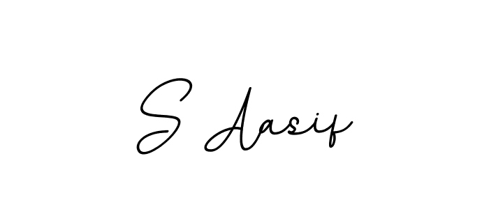 Use a signature maker to create a handwritten signature online. With this signature software, you can design (BallpointsItalic-DORy9) your own signature for name S Aasif. S Aasif signature style 11 images and pictures png