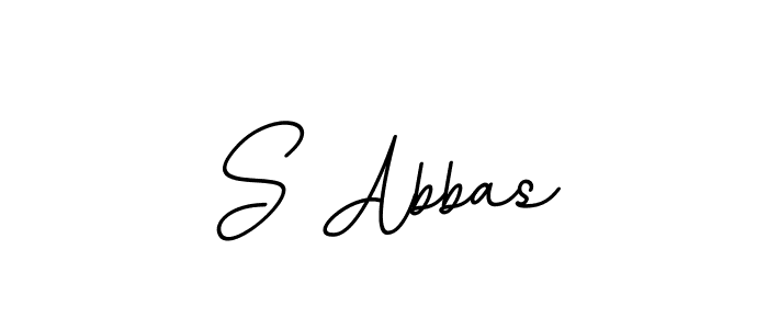 Design your own signature with our free online signature maker. With this signature software, you can create a handwritten (BallpointsItalic-DORy9) signature for name S Abbas. S Abbas signature style 11 images and pictures png