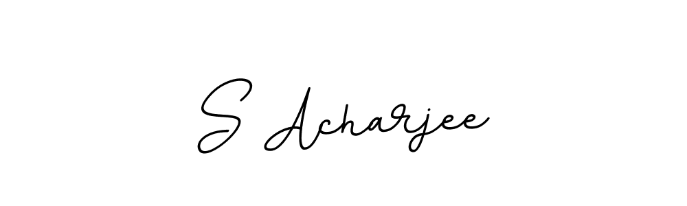 Create a beautiful signature design for name S Acharjee. With this signature (BallpointsItalic-DORy9) fonts, you can make a handwritten signature for free. S Acharjee signature style 11 images and pictures png