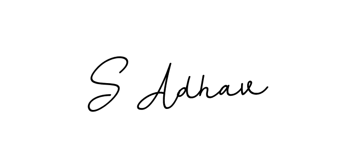 How to make S Adhav name signature. Use BallpointsItalic-DORy9 style for creating short signs online. This is the latest handwritten sign. S Adhav signature style 11 images and pictures png