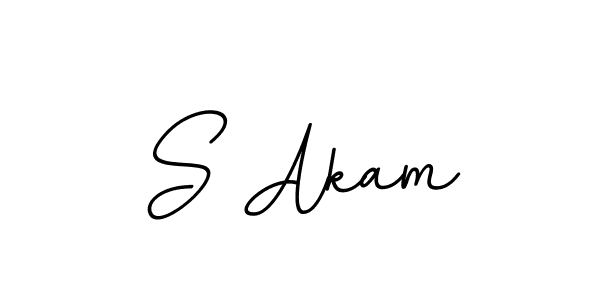 Create a beautiful signature design for name S Akam. With this signature (BallpointsItalic-DORy9) fonts, you can make a handwritten signature for free. S Akam signature style 11 images and pictures png