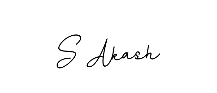 How to make S Akash name signature. Use BallpointsItalic-DORy9 style for creating short signs online. This is the latest handwritten sign. S Akash signature style 11 images and pictures png