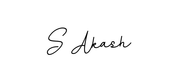 How to make S Akash name signature. Use BallpointsItalic-DORy9 style for creating short signs online. This is the latest handwritten sign. S Akash signature style 11 images and pictures png