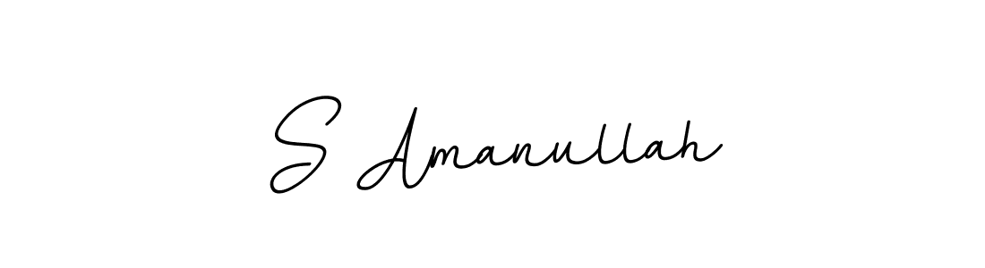 How to make S Amanullah name signature. Use BallpointsItalic-DORy9 style for creating short signs online. This is the latest handwritten sign. S Amanullah signature style 11 images and pictures png