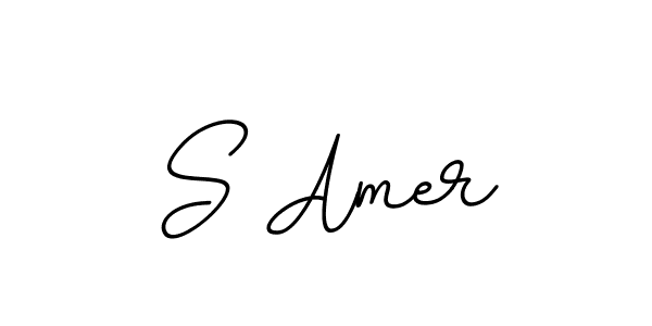How to make S Amer name signature. Use BallpointsItalic-DORy9 style for creating short signs online. This is the latest handwritten sign. S Amer signature style 11 images and pictures png