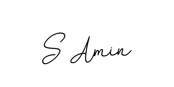 Create a beautiful signature design for name S Amin. With this signature (BallpointsItalic-DORy9) fonts, you can make a handwritten signature for free. S Amin signature style 11 images and pictures png