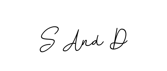 Create a beautiful signature design for name S And D. With this signature (BallpointsItalic-DORy9) fonts, you can make a handwritten signature for free. S And D signature style 11 images and pictures png