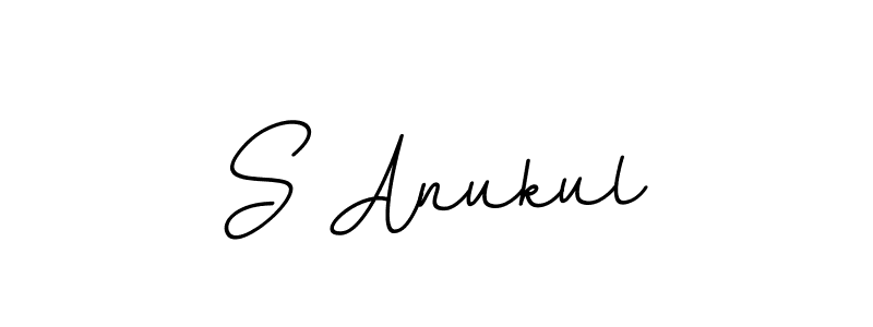 Use a signature maker to create a handwritten signature online. With this signature software, you can design (BallpointsItalic-DORy9) your own signature for name S Anukul. S Anukul signature style 11 images and pictures png