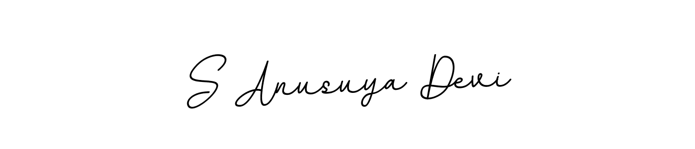 How to make S Anusuya Devi name signature. Use BallpointsItalic-DORy9 style for creating short signs online. This is the latest handwritten sign. S Anusuya Devi signature style 11 images and pictures png