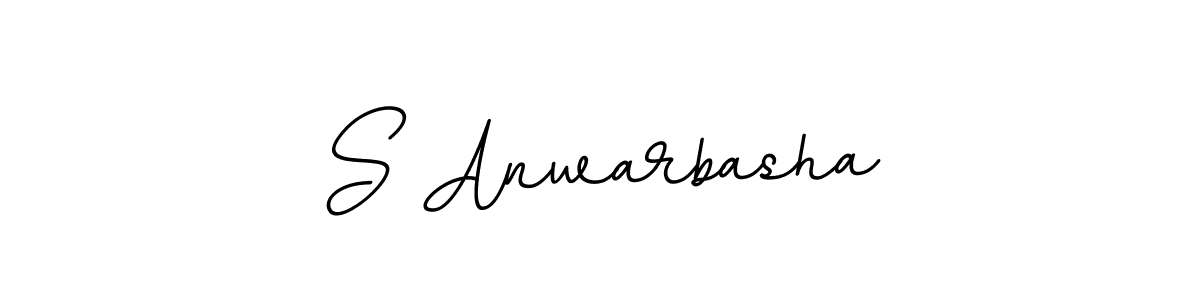 Make a beautiful signature design for name S Anwarbasha. With this signature (BallpointsItalic-DORy9) style, you can create a handwritten signature for free. S Anwarbasha signature style 11 images and pictures png