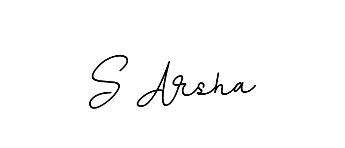 How to make S Arsha name signature. Use BallpointsItalic-DORy9 style for creating short signs online. This is the latest handwritten sign. S Arsha signature style 11 images and pictures png