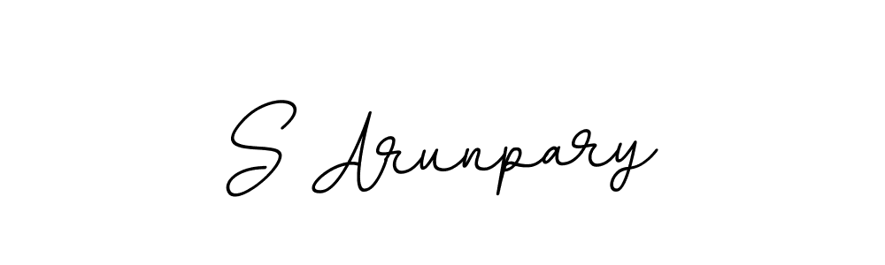 Create a beautiful signature design for name S Arunpary. With this signature (BallpointsItalic-DORy9) fonts, you can make a handwritten signature for free. S Arunpary signature style 11 images and pictures png