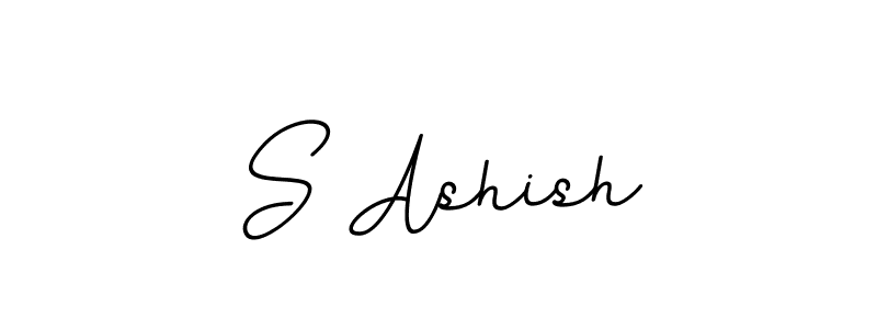 Make a beautiful signature design for name S Ashish. With this signature (BallpointsItalic-DORy9) style, you can create a handwritten signature for free. S Ashish signature style 11 images and pictures png