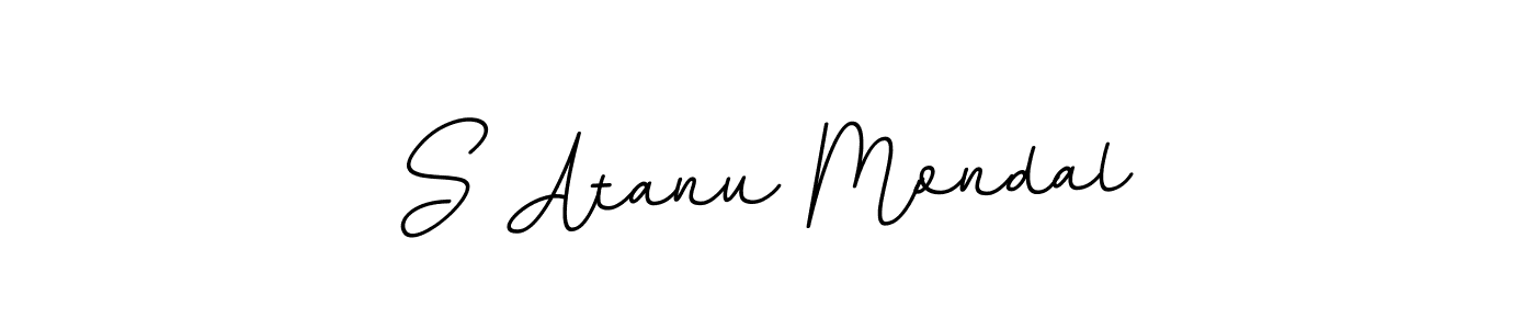 Design your own signature with our free online signature maker. With this signature software, you can create a handwritten (BallpointsItalic-DORy9) signature for name S Atanu Mondal. S Atanu Mondal signature style 11 images and pictures png