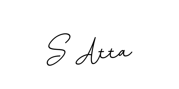 How to make S Atta name signature. Use BallpointsItalic-DORy9 style for creating short signs online. This is the latest handwritten sign. S Atta signature style 11 images and pictures png